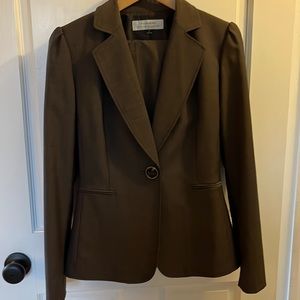 Tahari brown pants suit